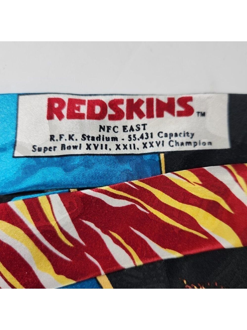 Washington Superbowl Redskins Necktie  Champion Commemorative Silk NFL - Picture 9 of 10
